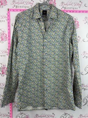 NF non fiction shirt button up Long-Sleeve Floral Button-Down Shirt in Green